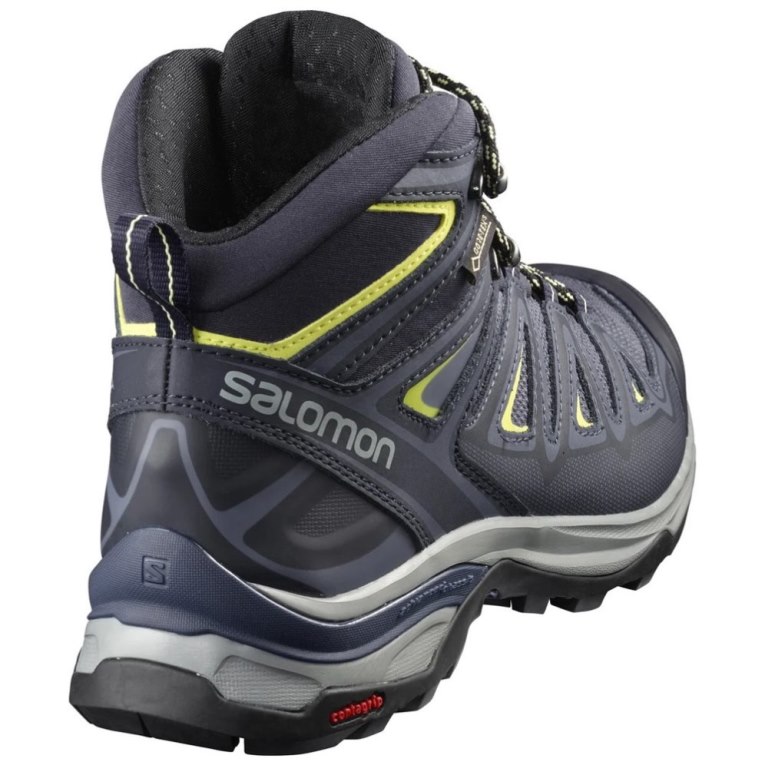 Botas Caminhada Salomon X Ultra 3 Wide Mid GTX Feminino Azuis | PT E76230